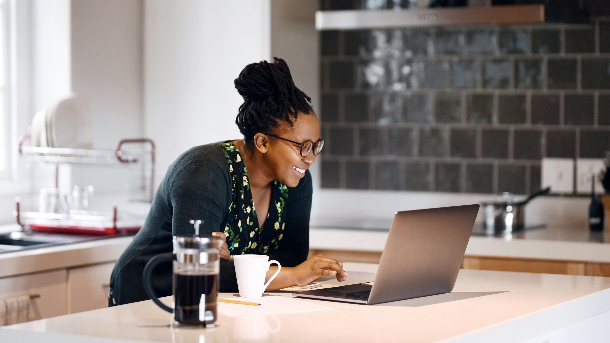 female at laptop